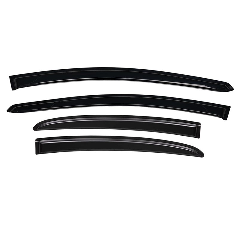 Lightronic Extra Durable Outside-Mount Auto Vent Window Visor, Fit 2007-2013 Toyota Yaris Sedan (EXCLUDES Hatchback), UV Protection Rain Guard, Original Wind Deflector, No-Drilling, Dark Smoke, 4Pcs - Image 3